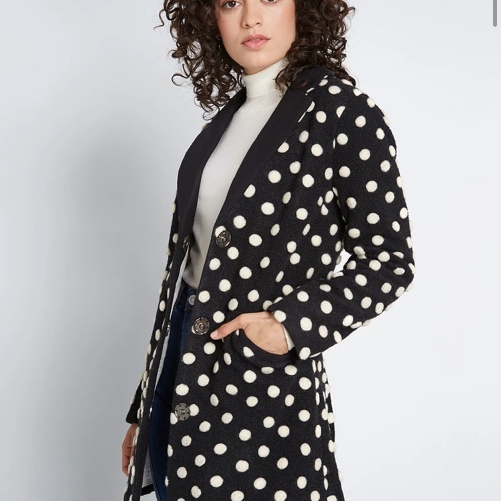 NEW Modcloth Polka Dot Jacket - Picture 3 of 10